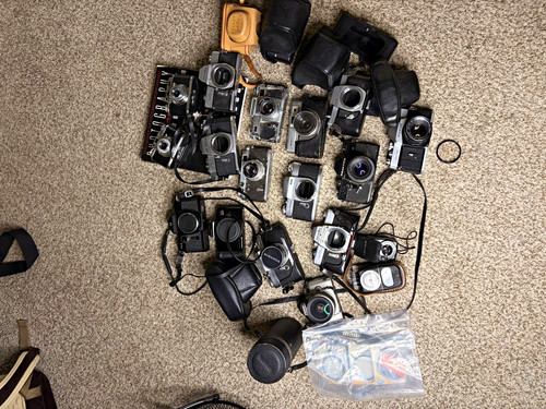 Huge vintage 35mm camera lot - vintage,